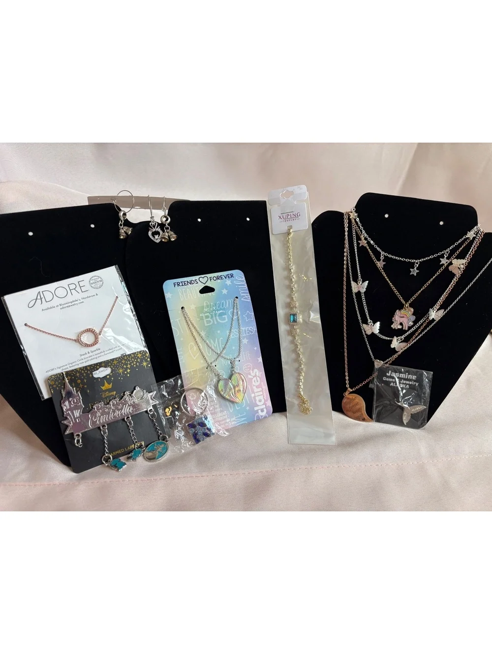 Mixed Lot of Children’s Fashion Jewelry Including Necklaces, Bracelets